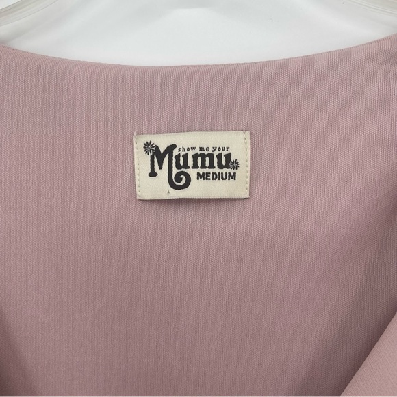 Show Me Your MuMu Geneva Gown Long Maxi Dress size Medium blush Pink bridesmaid - Picture 8 of 12